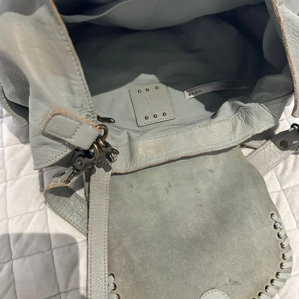 We The Free Soft aqua color  Leather Shoulder Bag - Picture 5 of 5